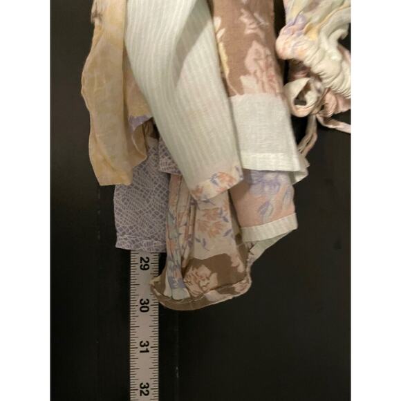 Vintage SK Wear Womens Tunic Medium Petite Patchwork Floral Sheer Peasant Boho - Picture 6 of 7